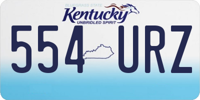 KY license plate 554URZ