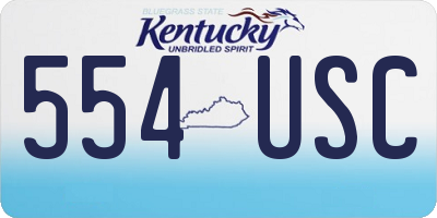 KY license plate 554USC