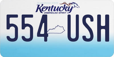 KY license plate 554USH
