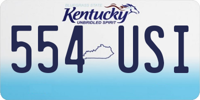 KY license plate 554USI