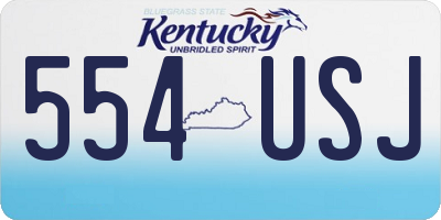 KY license plate 554USJ