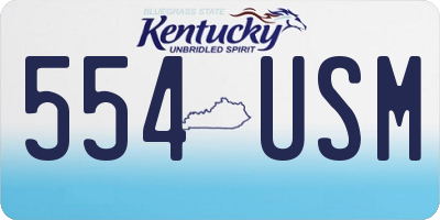 KY license plate 554USM