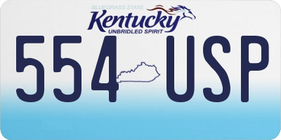 KY license plate 554USP
