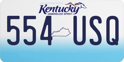 KY license plate 554USQ