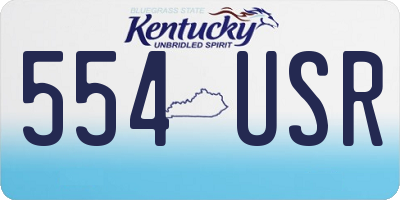 KY license plate 554USR