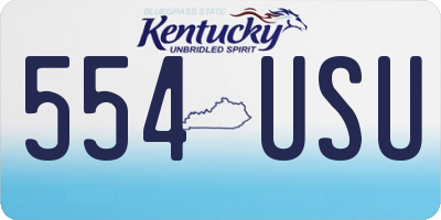 KY license plate 554USU