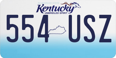KY license plate 554USZ