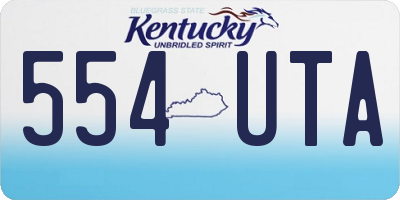 KY license plate 554UTA