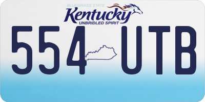 KY license plate 554UTB