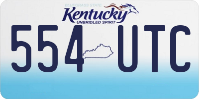 KY license plate 554UTC