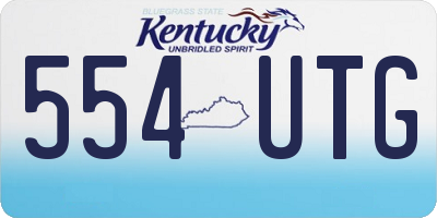 KY license plate 554UTG