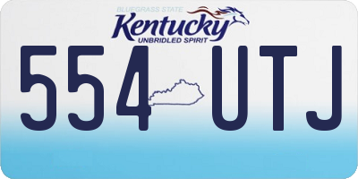 KY license plate 554UTJ