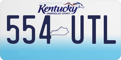 KY license plate 554UTL