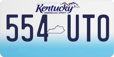 KY license plate 554UTO