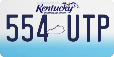 KY license plate 554UTP