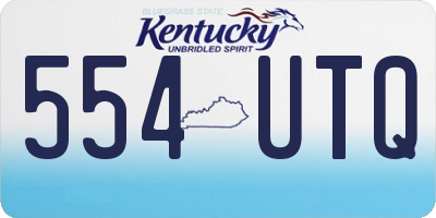 KY license plate 554UTQ