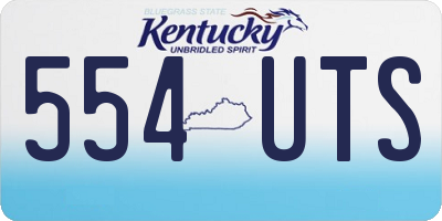 KY license plate 554UTS