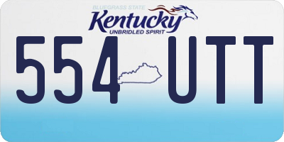 KY license plate 554UTT