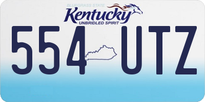 KY license plate 554UTZ