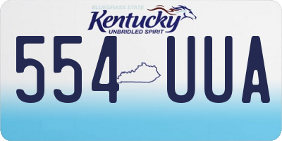 KY license plate 554UUA