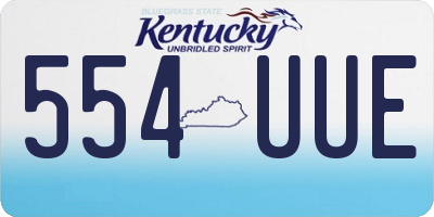 KY license plate 554UUE