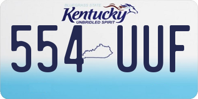 KY license plate 554UUF