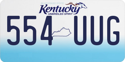 KY license plate 554UUG