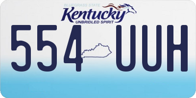 KY license plate 554UUH