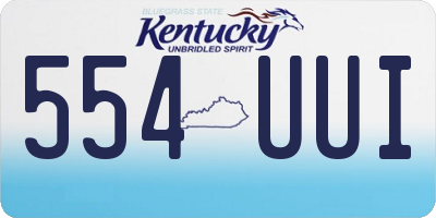 KY license plate 554UUI