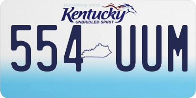 KY license plate 554UUM