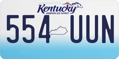 KY license plate 554UUN