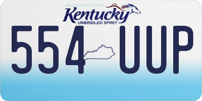 KY license plate 554UUP