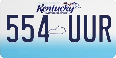 KY license plate 554UUR