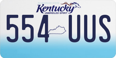 KY license plate 554UUS