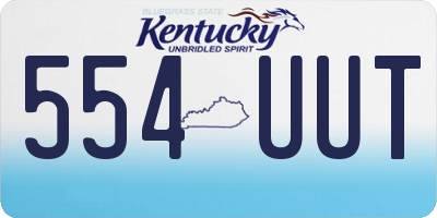 KY license plate 554UUT