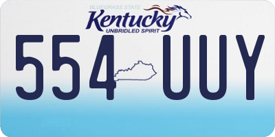 KY license plate 554UUY