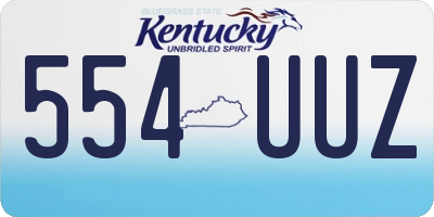 KY license plate 554UUZ