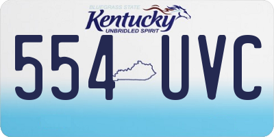 KY license plate 554UVC