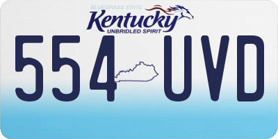 KY license plate 554UVD