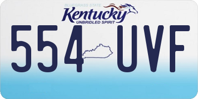 KY license plate 554UVF