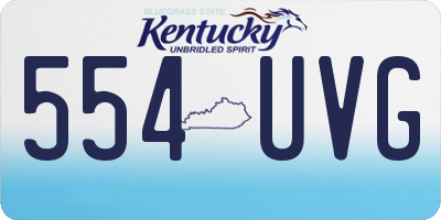 KY license plate 554UVG