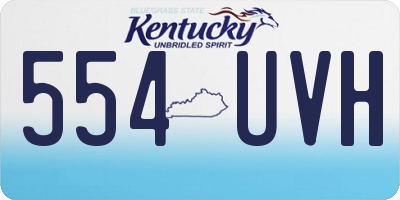 KY license plate 554UVH