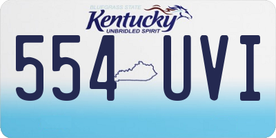 KY license plate 554UVI