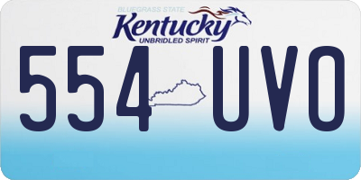 KY license plate 554UVO