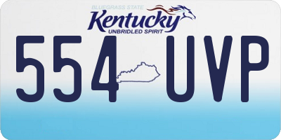 KY license plate 554UVP