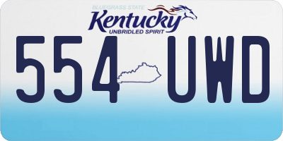 KY license plate 554UWD