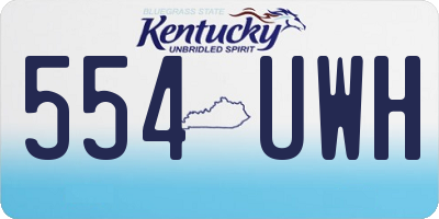 KY license plate 554UWH