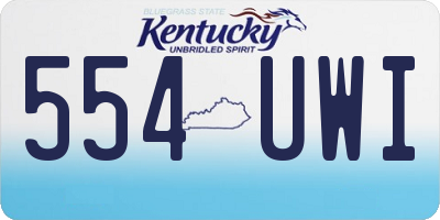 KY license plate 554UWI