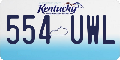 KY license plate 554UWL