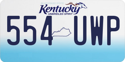 KY license plate 554UWP